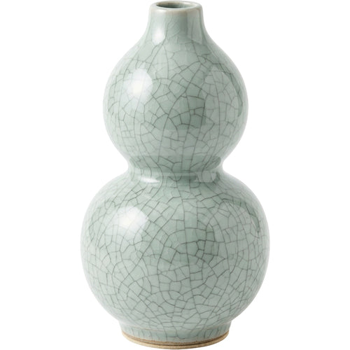 Purn Double-Gourd Crackle Glaze Stoneware Vase 30 cm Celadon - Product view